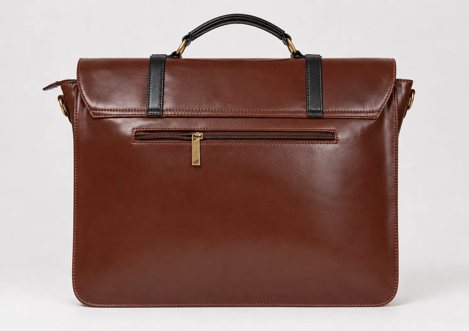 Satchel Brown Leather Bow Detail Messenger Briefcase Bag