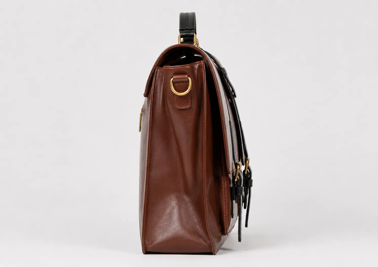 Satchel Brown Leather Bow Detail Messenger Briefcase Bag