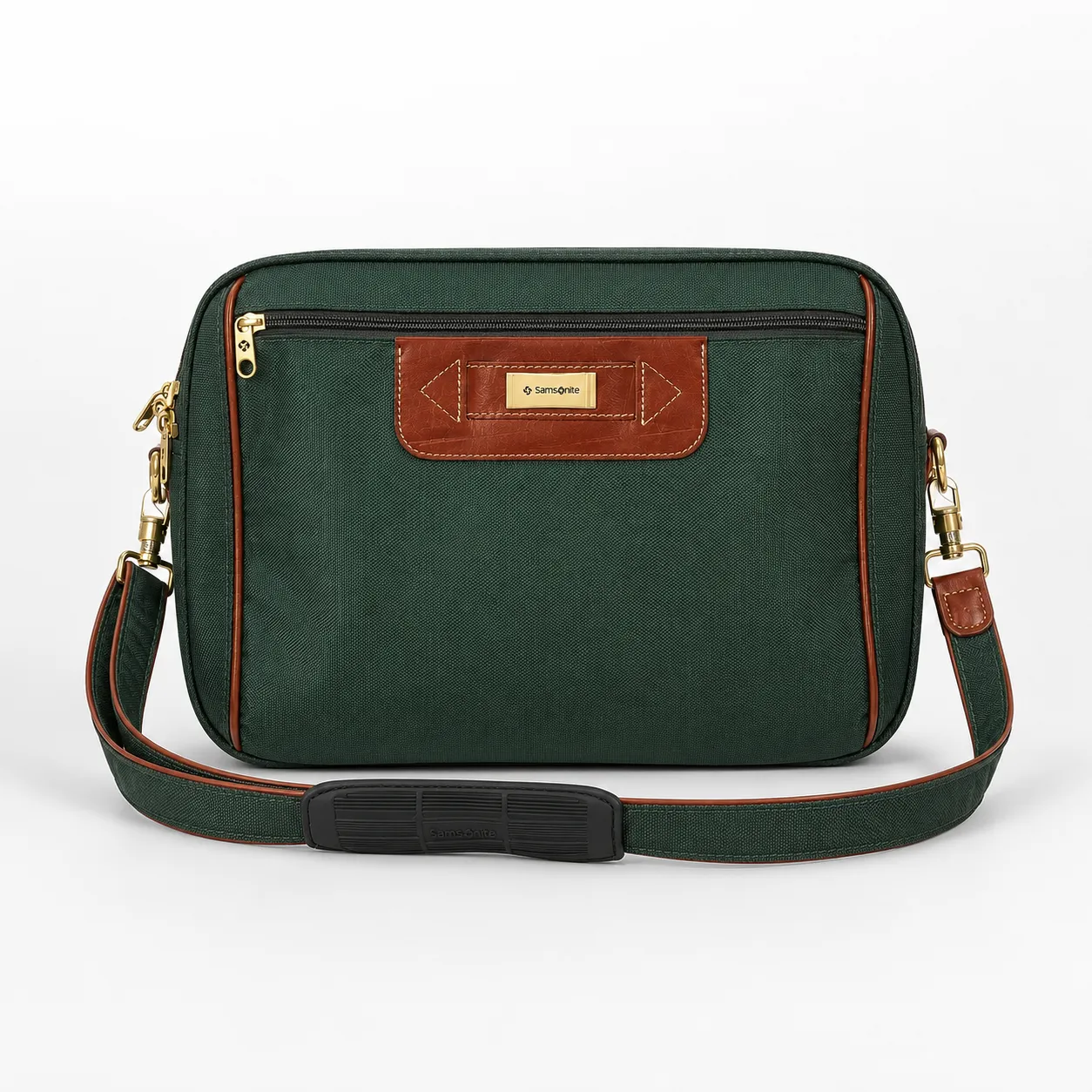 Vintage Samsonite Crossbody Travel Bag – Forest Green