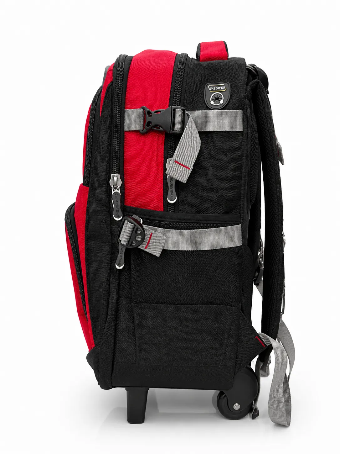 Power King Trolley Backpack – Black & Red