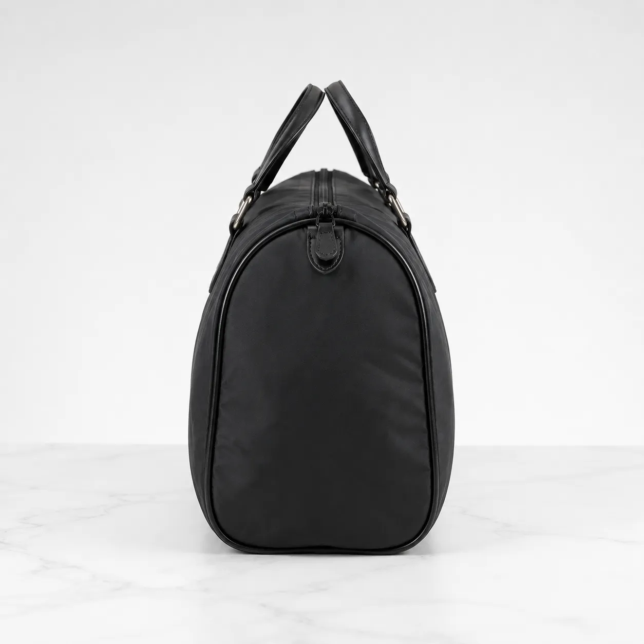 Noir – Structured Nylon Boston Bag