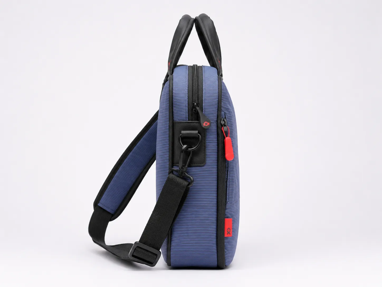 XD Design Blue Ribbed Laptop Briefcase Bag