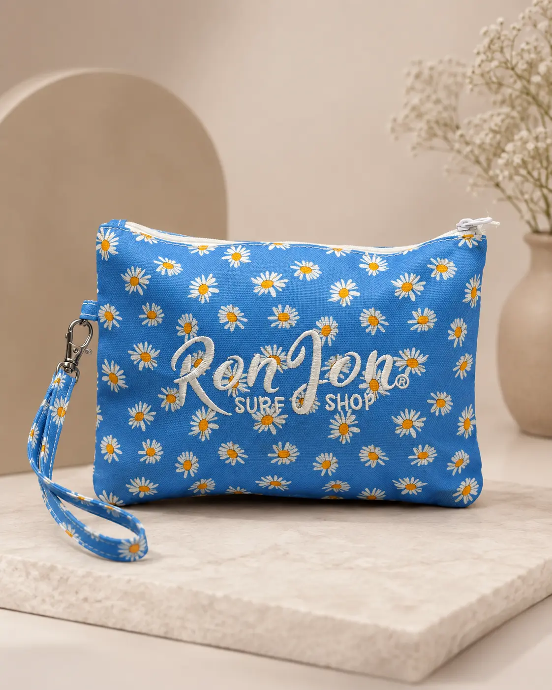 Ron Jon Surf Shop Daisy Wristlet Pouch – Blue