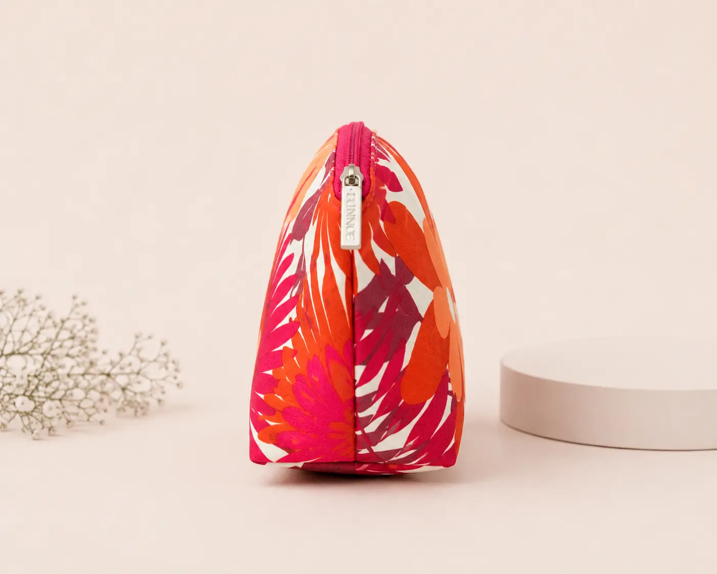 Floral Cosmetic Zipper Pouch