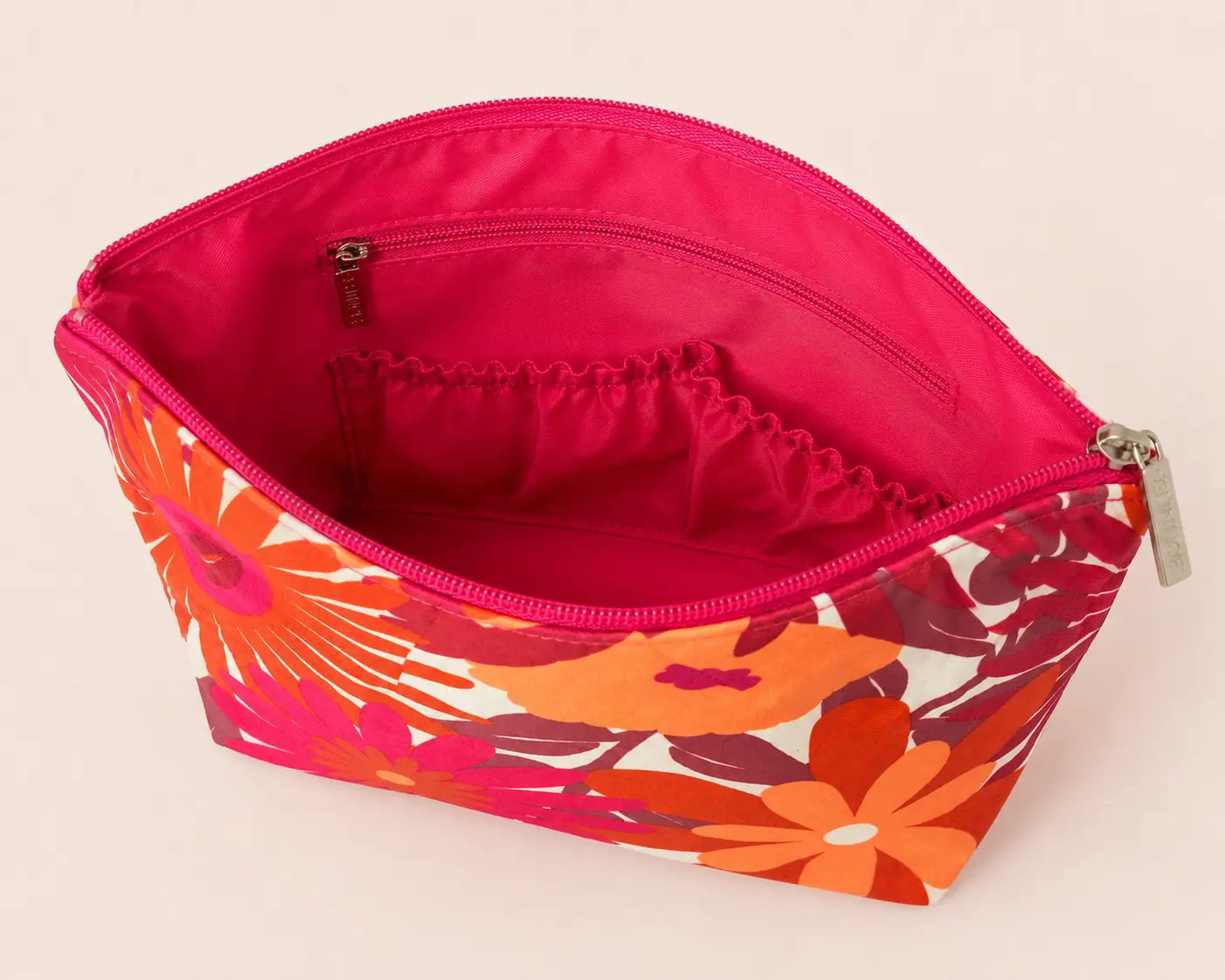 Floral Cosmetic Zipper Pouch