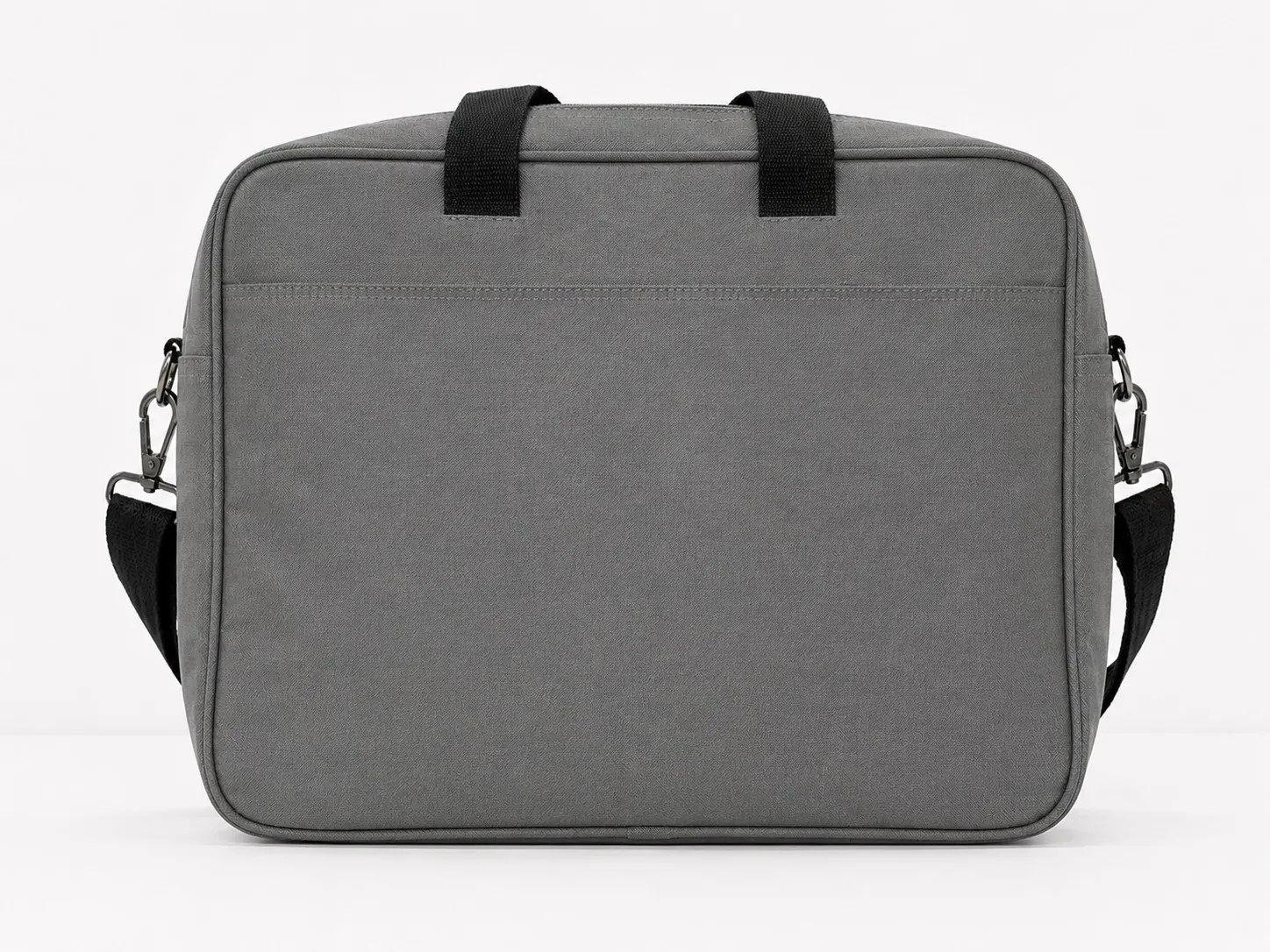 Kriss-Laure Grey Canvas Laptop Messenger Briefcase Bag